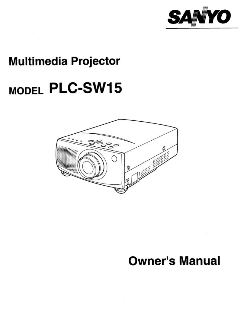 Sanyo SW15 - PLC SVGA LCD Projector User manual