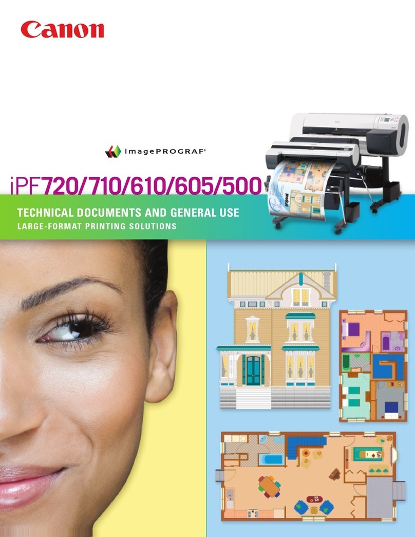 Canon iPF500 - imagePROGRAF Color Inkjet Printer User manual