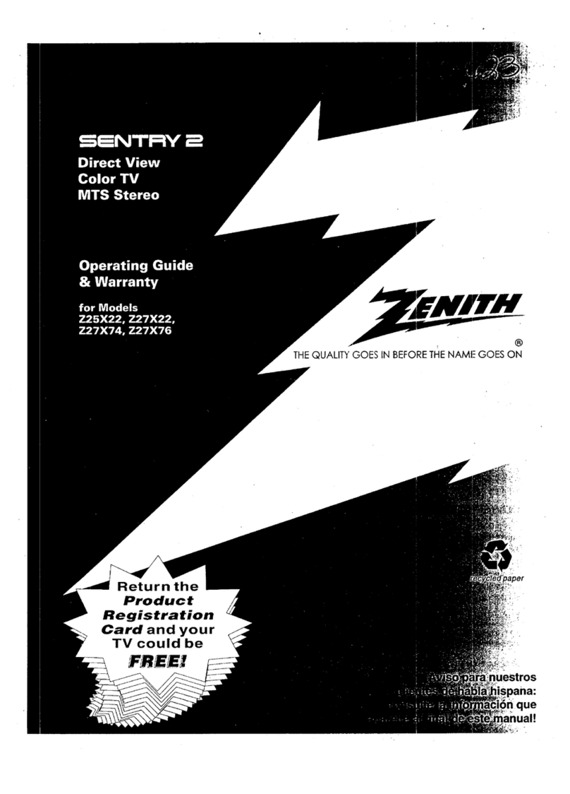Zenith Sentry 2 Z25X22 Operating and maintenance manual