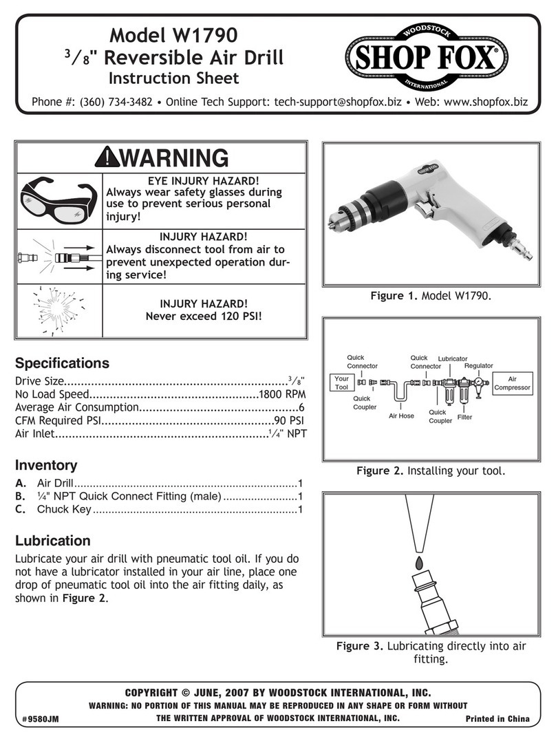 Shop fox SHOP FOX W1790 instruction sheet