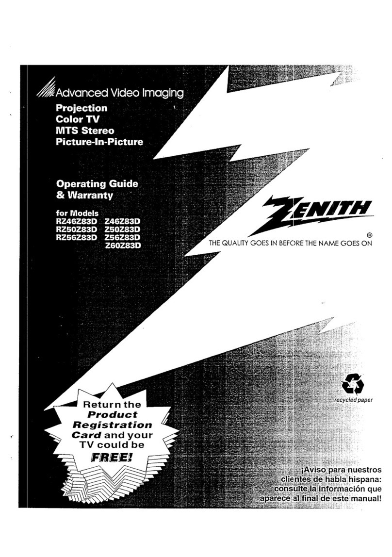 Zenith Z50Z83D Operating and maintenance manual