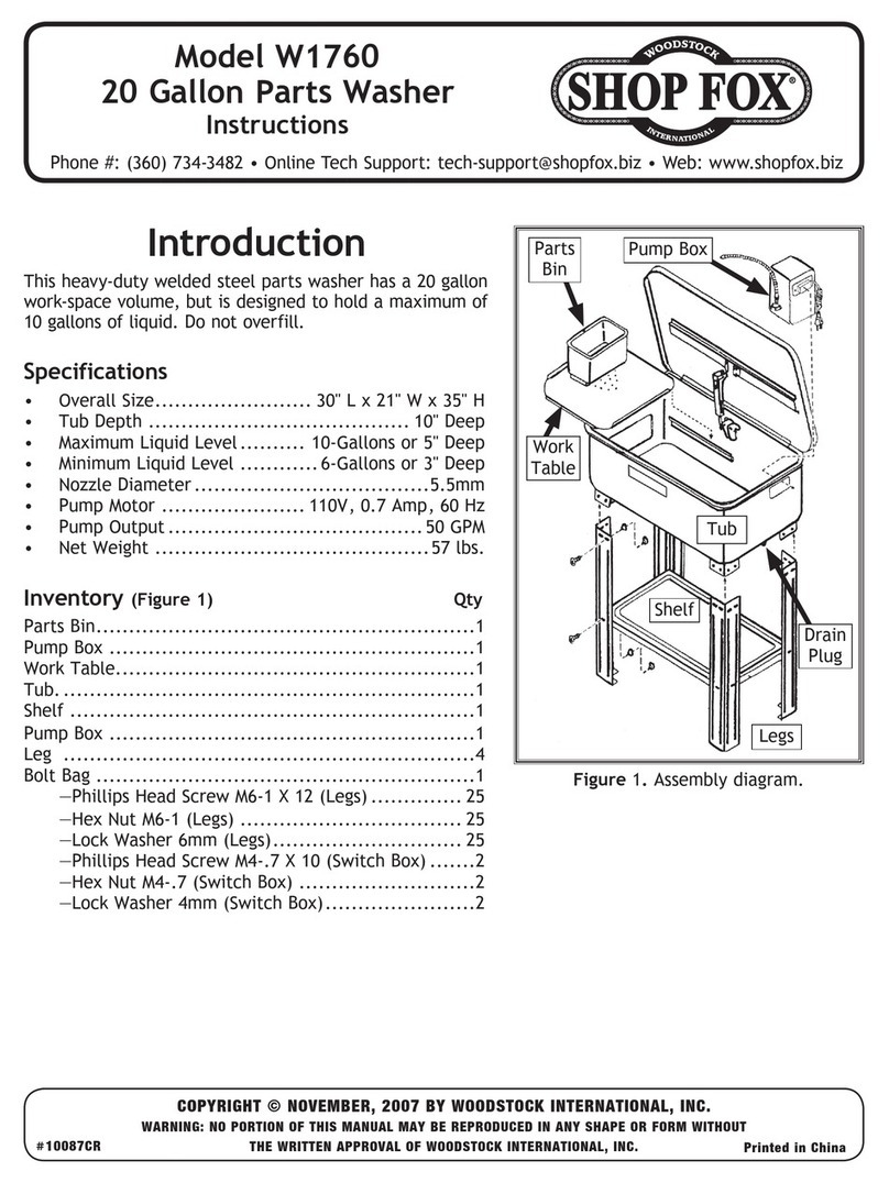 Shop fox SHOP FOX W1760 instructions