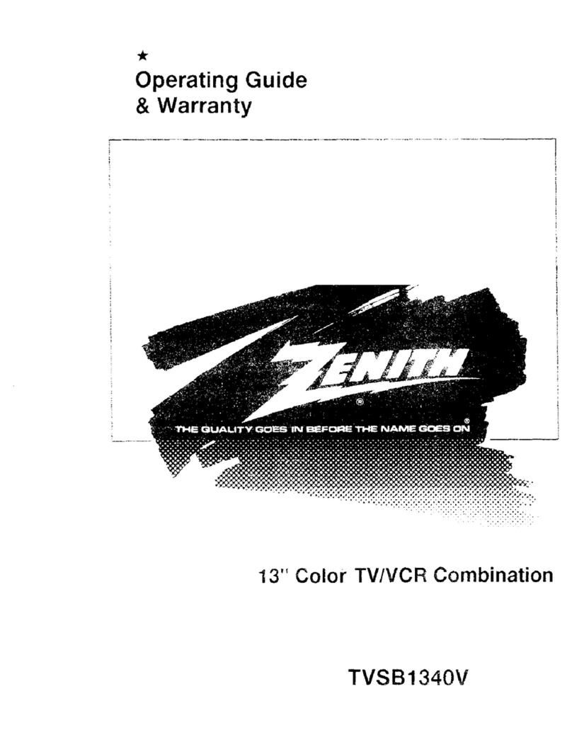 Zenith TVSB1340V Operating and maintenance manual Zenith TVSB1340V Operating and maintenance manual