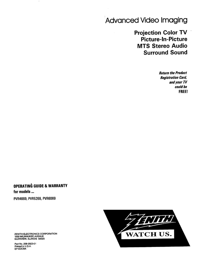 Zenith PVR5269 Operating and maintenance manual