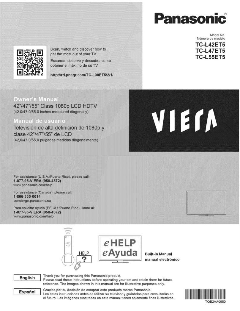 Panasonic Viera TC-L42ET5 User manual
