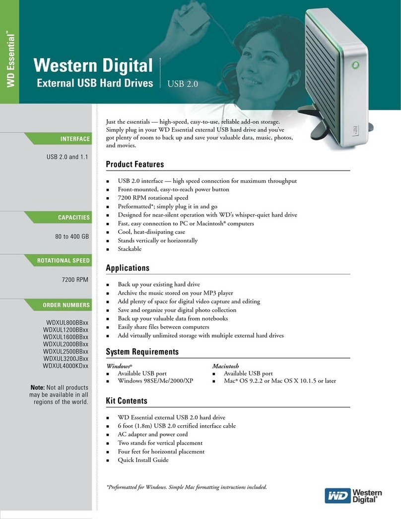 Western Digital WDXUL1200BBXX User manual