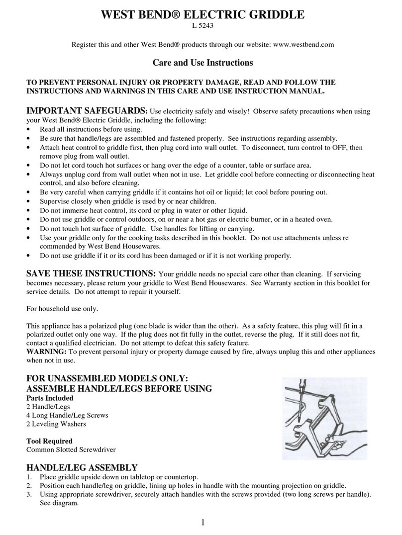 West Bend L 5243 Care and use instructions