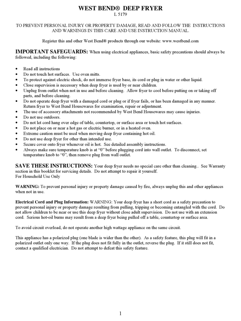 West Bend L 5179 instruction manual