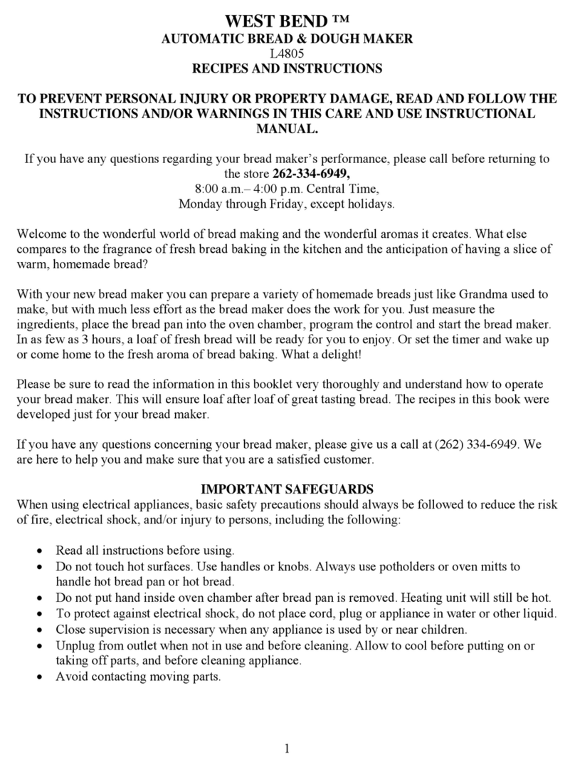 West Bend L4805 User manual