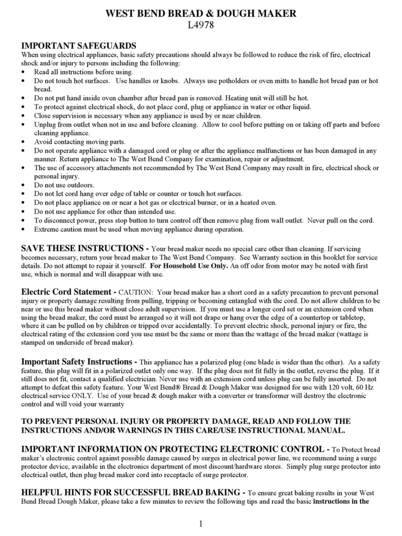 West Bend L4978 User manual