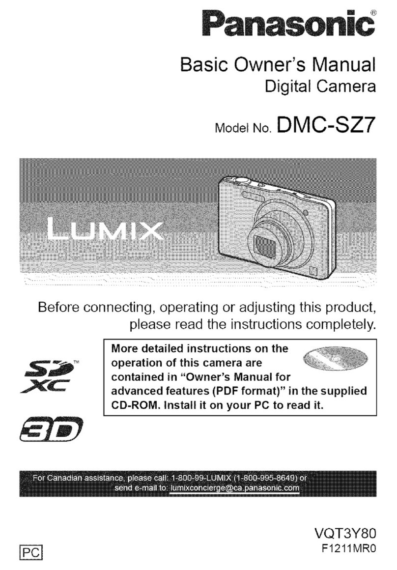 Panasonic Lumix DMC-SZ7 Installation and service instructions Panasonic Lumix DMC-SZ7 Installation and service instructions