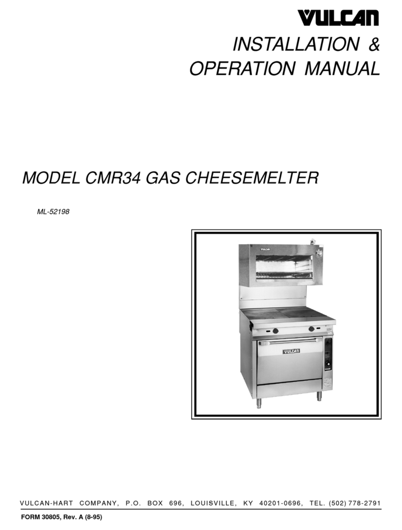 Vulcan-Hart CMR34 Installation & operation manual