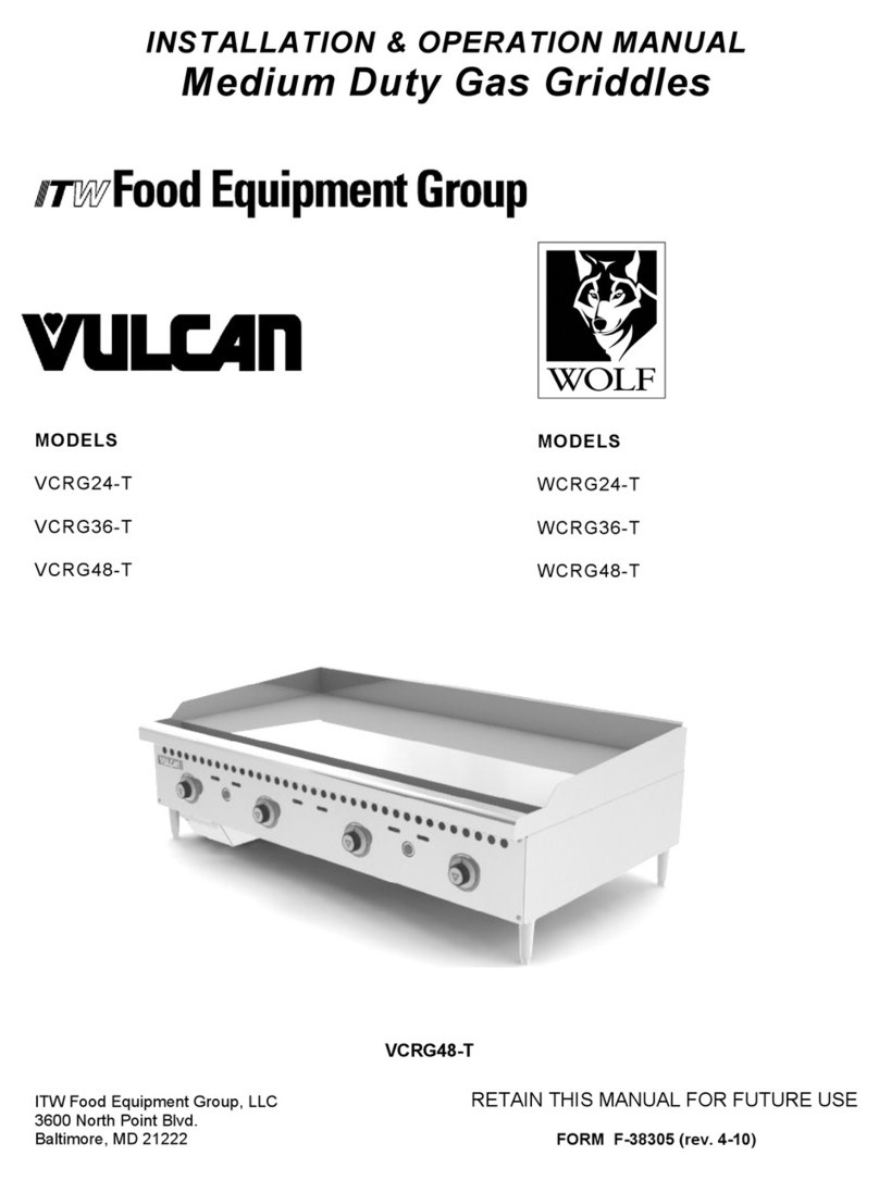 ITW Food Equipment Group Vulcan VCRG24-T Installation & operation manual ITW Food Equipment Group Vulcan VCRG24-T Installation & operation manual
