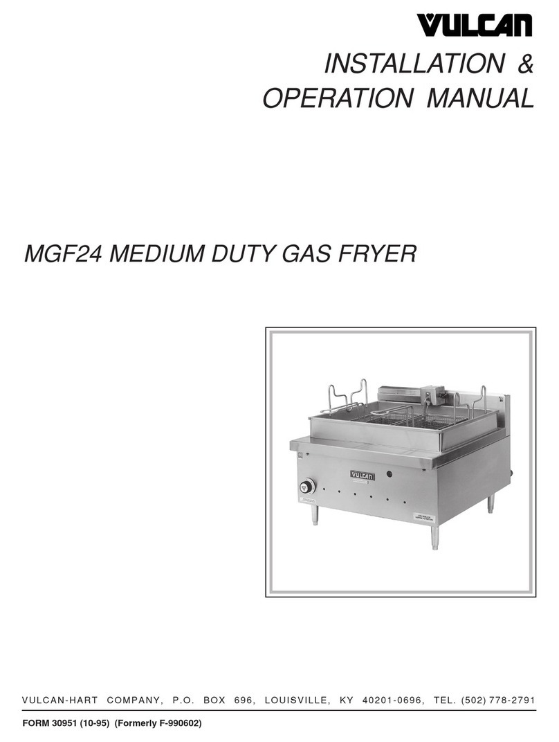 Vulcan-Hart MGF24 Installation & operation manual