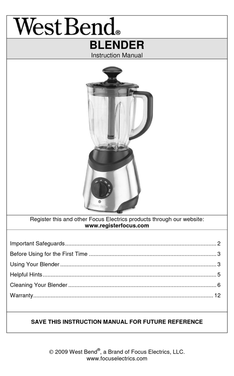West Bend MCD 289 User manual