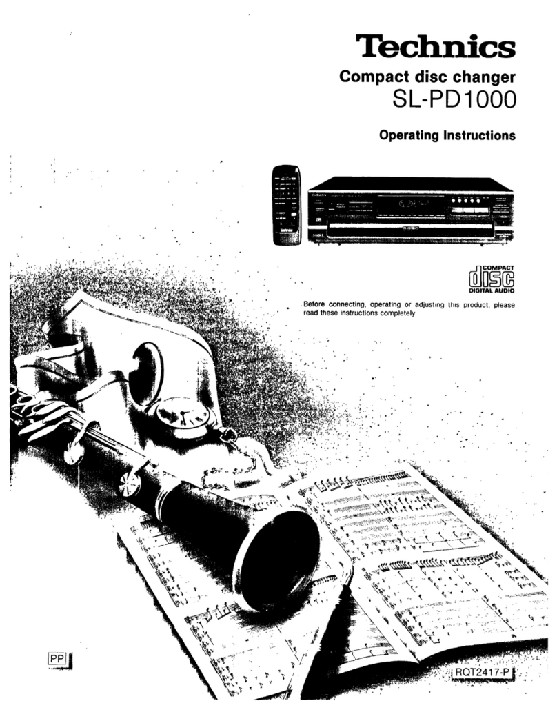 Technics SL-PD1000 User manual Technics SL-PD1000 User manual