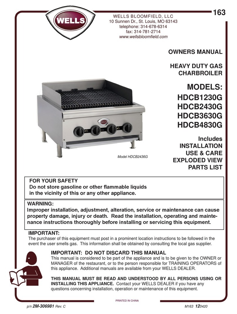 Wells HDCB1230G User manual