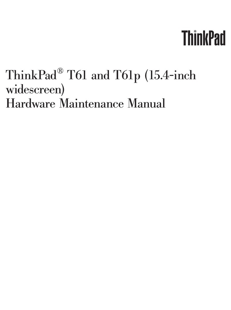 Lenovo 6457 - ThinkPad T61 - Core 2 Duo 2.5 GHz Owner's manual
