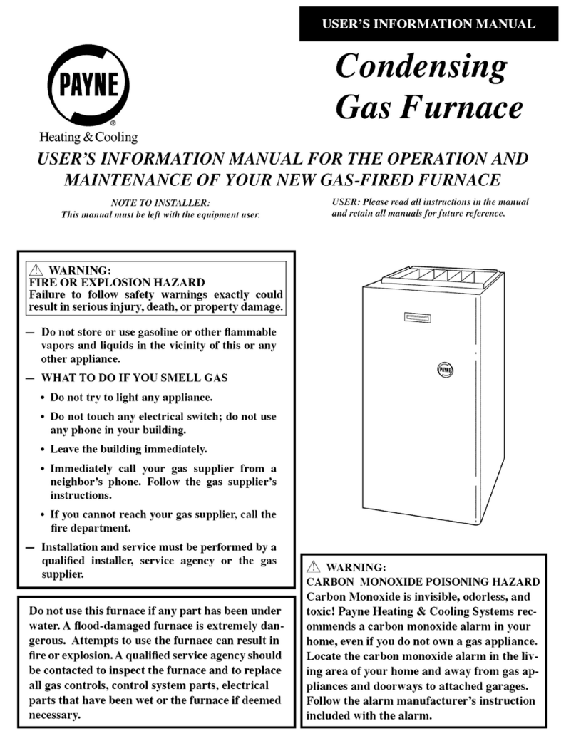 Payne Gas Furnace User's information manual