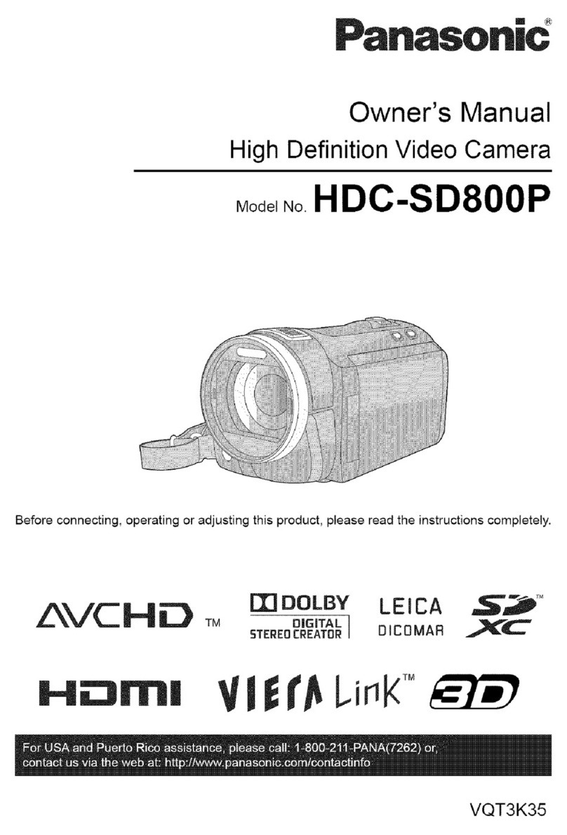 Panasonic HDC-SD800P User manual