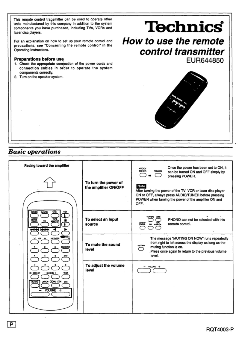 Technics EUR644850 Owner's manual