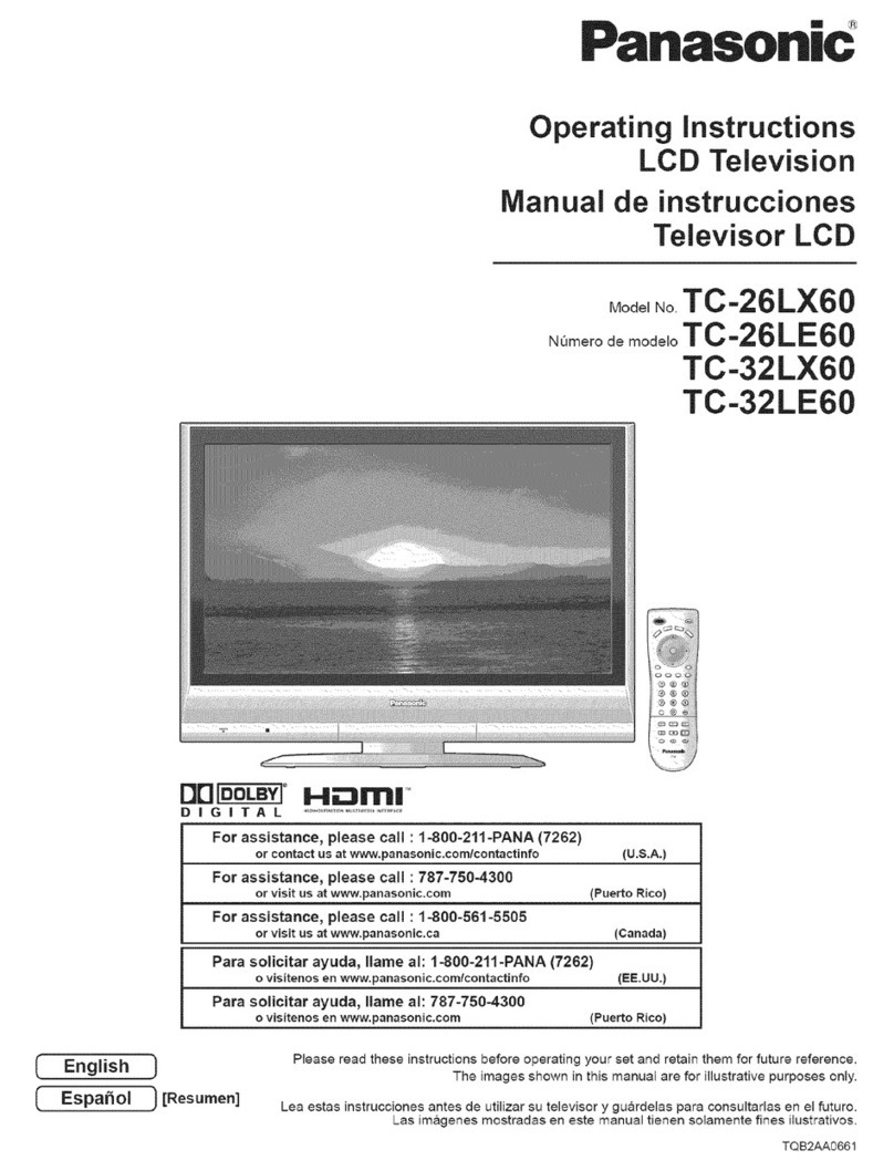 Panasonic TC-26LX60 - 26" LCD TV User manual