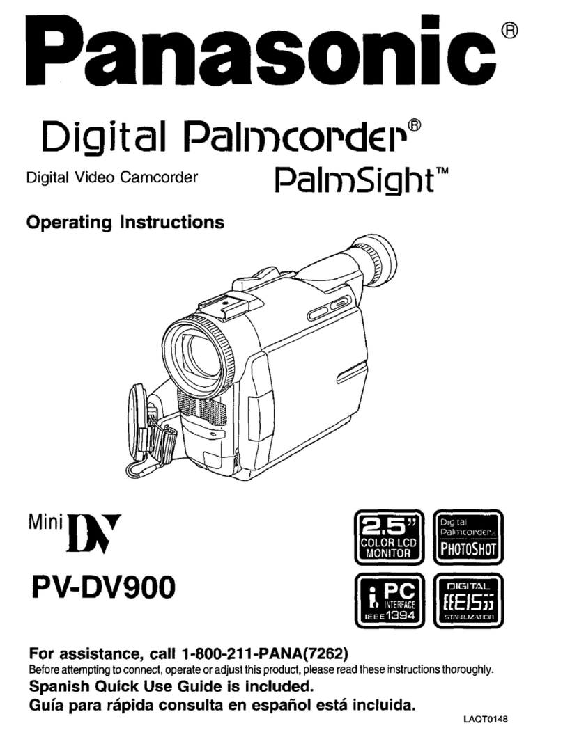 Panasonic Digital Palmcoder PalmSight PV-DV900 operating instructions