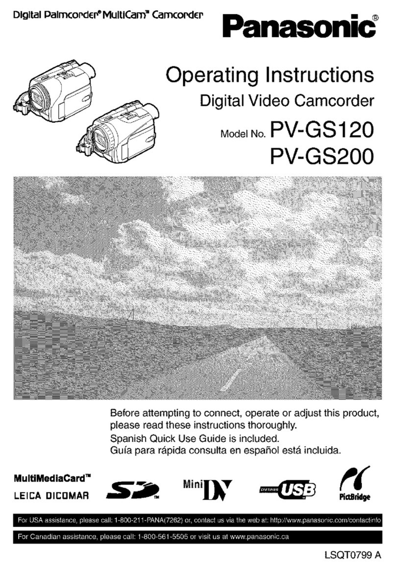 Panasonic Palmcorder PV-GS200 User manual Panasonic Palmcorder PV-GS200 User manual