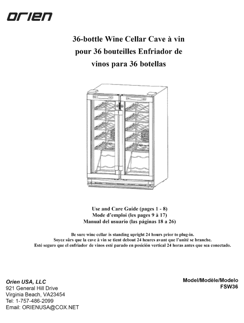 Orien FSW36 Use and care guide