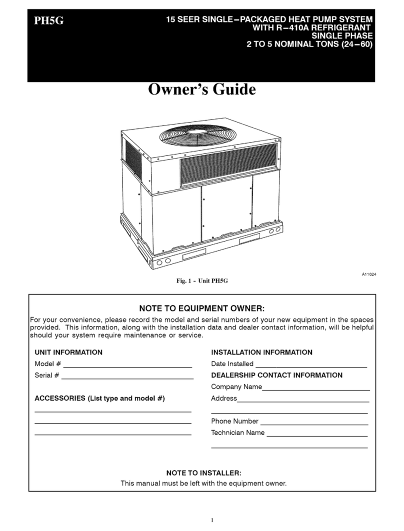 Payne PH5G owner's guide