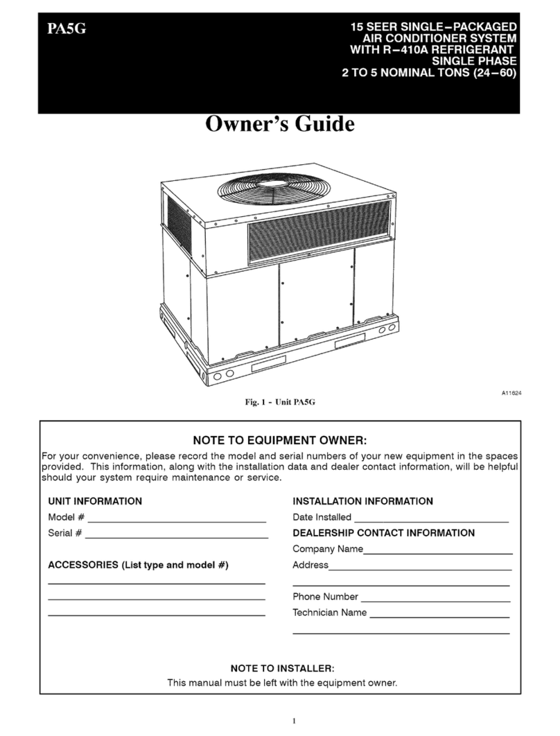 Payne PA5G User manual