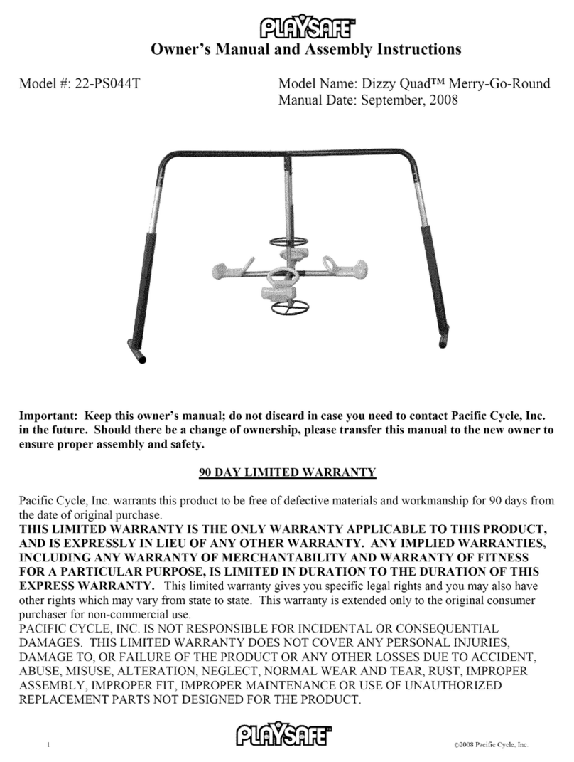 PlaySafe PlaySafe Dizzy Quad Merry-Go-Round 22-PS044T Use and care manual