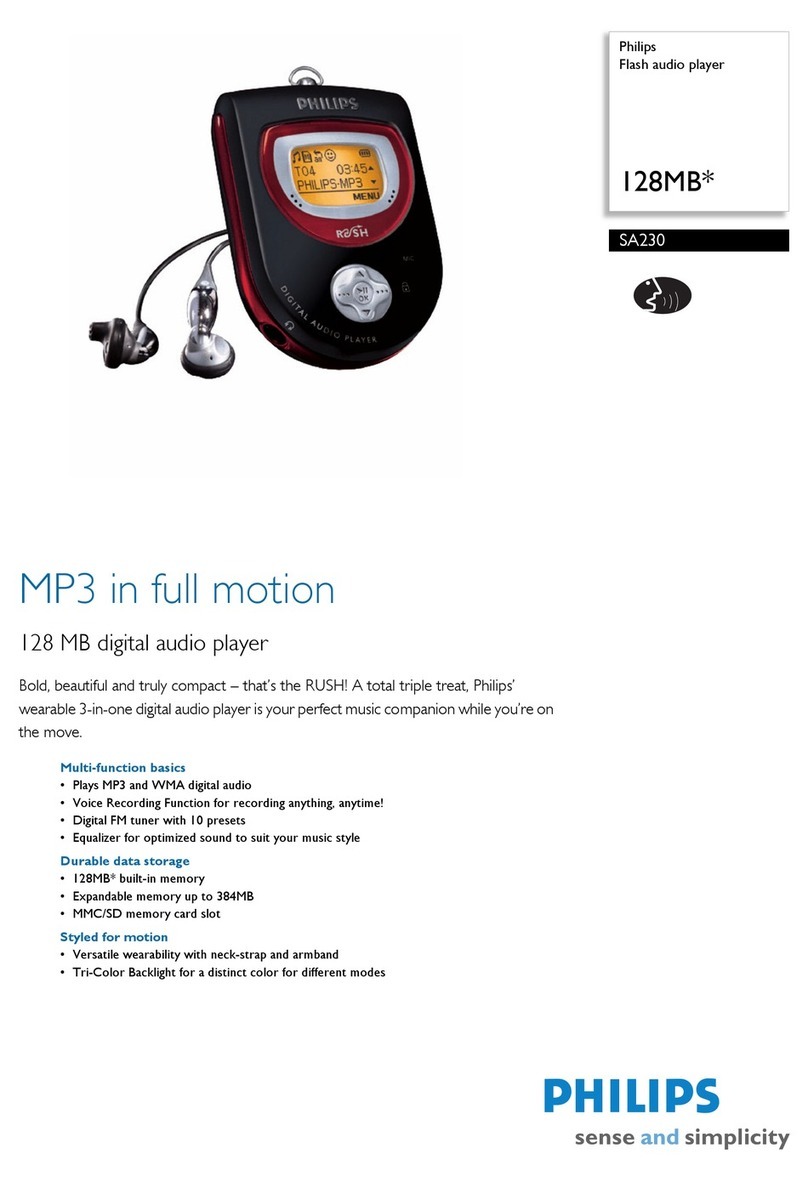 Philips RUSH SA230 User manual