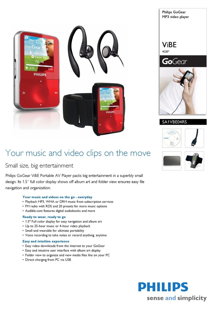 Philips GOGEAR VIBE SA1VBE04RS User manual