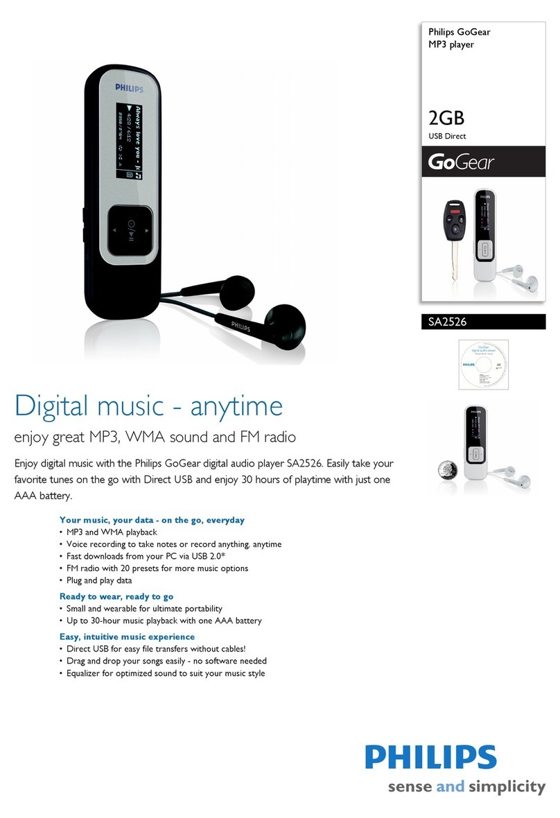 Philips GoGear SA2526 User manual