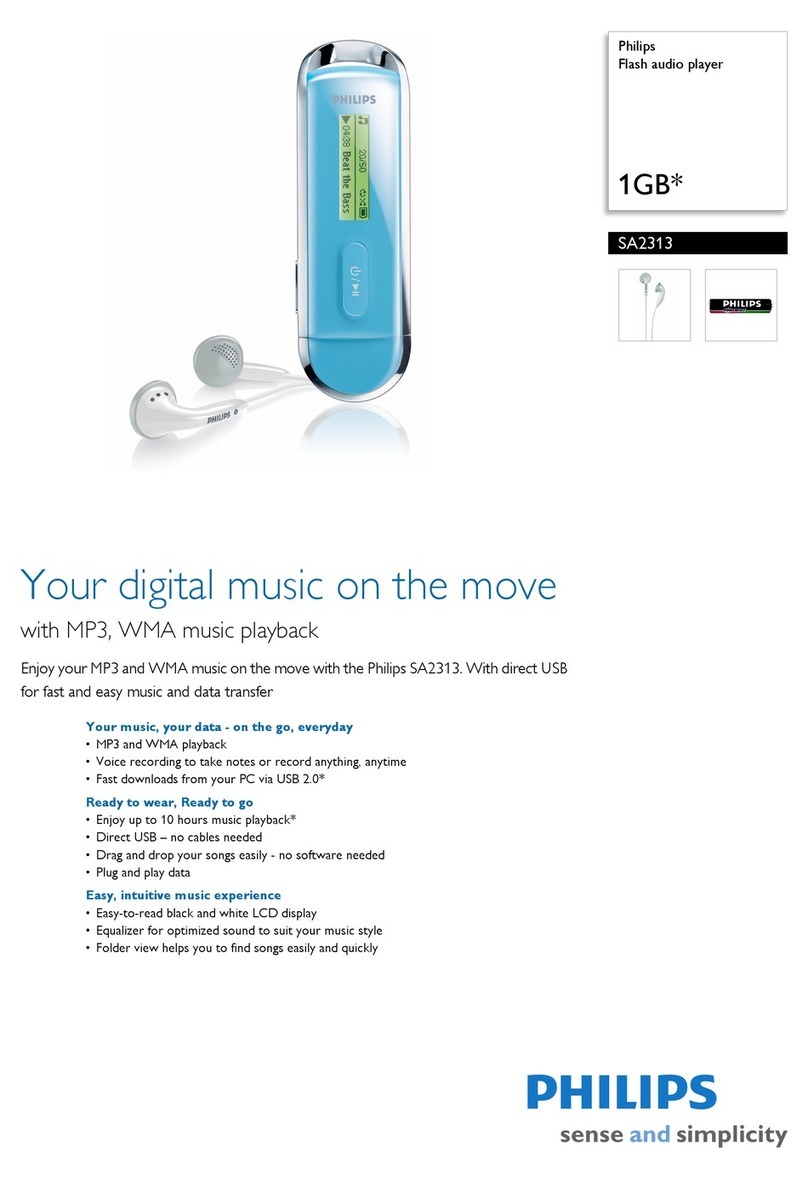 Philips SA2313 - 1 GB Digital Player manual Philips SA2313 - 1 GB Digital Player manual