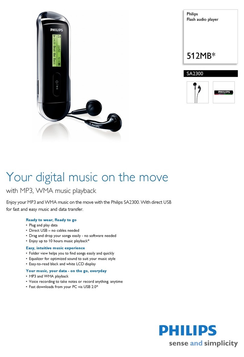 Philips SA2300 User manual