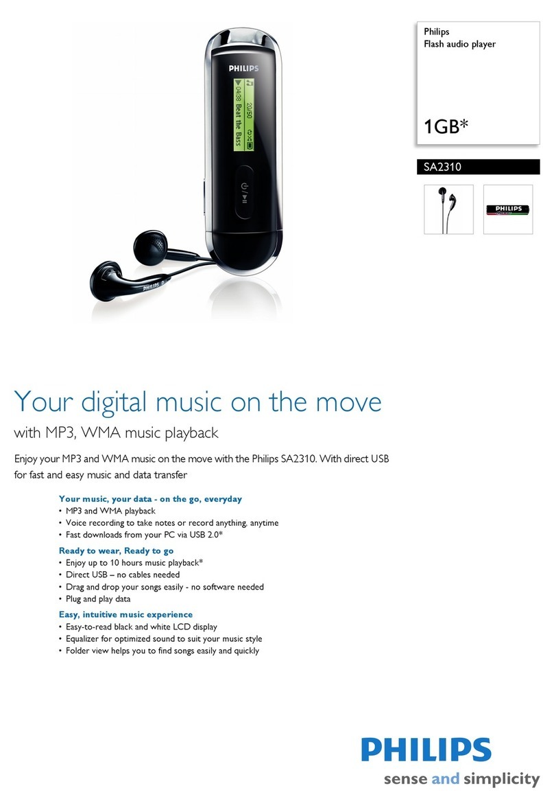 Philips SA2310 Specifications