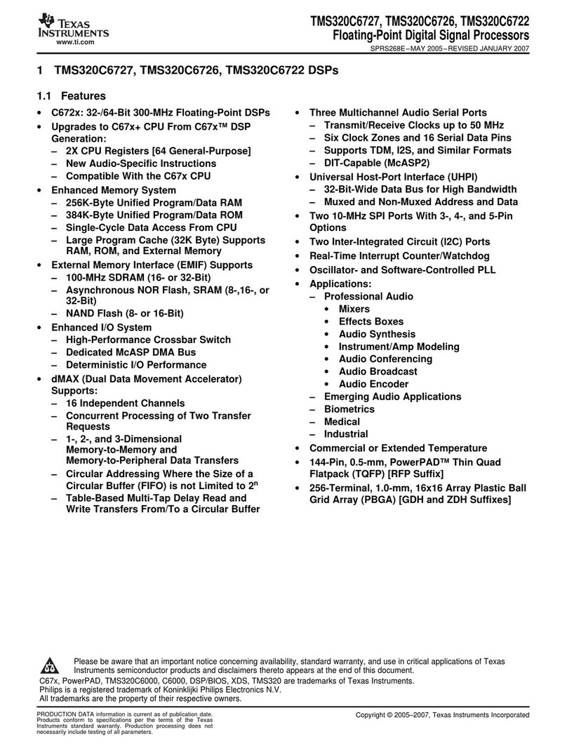 Texas Instruments TMS320C6722 user manual
