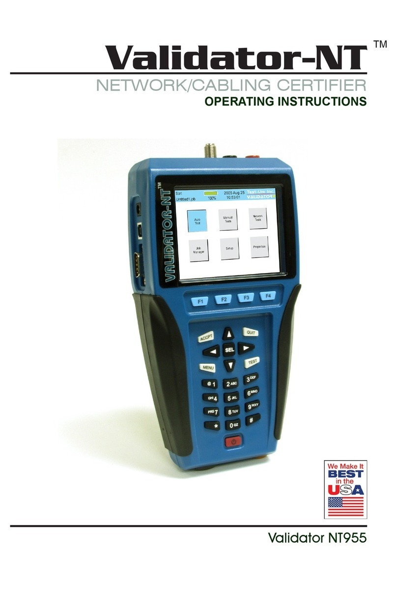 Test-Um Validator-NT NT955 operating instructions