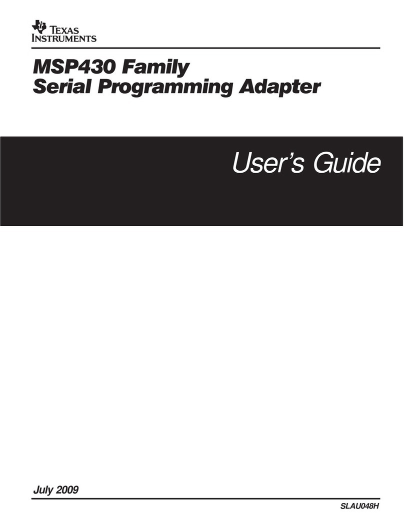 Texas Instruments Serial Programming Adapter MSP430 user guide Texas Instruments Serial Programming Adapter MSP430 user guide