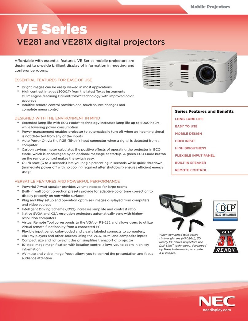 NEC NP-VE281 User manual