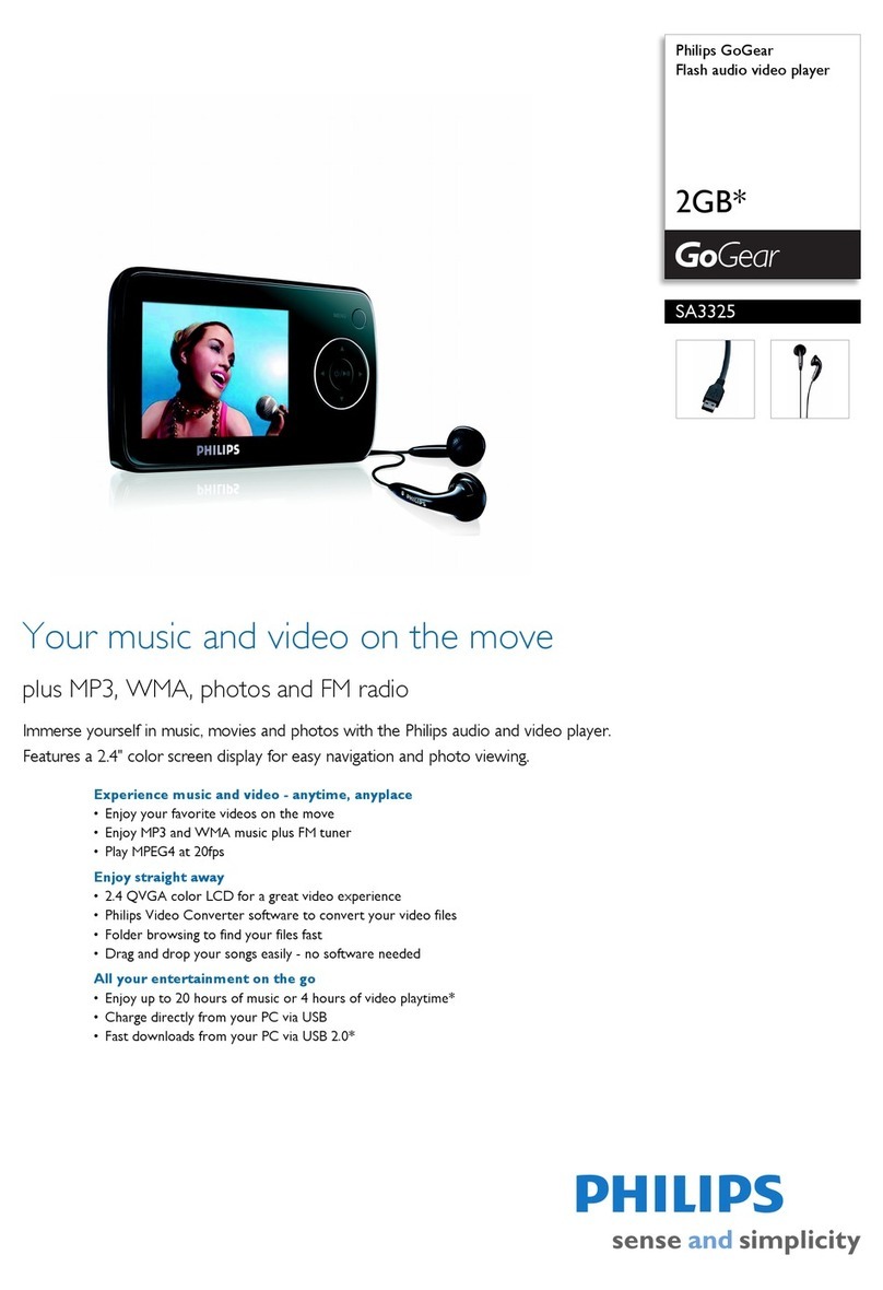Philips GoGear SA3325 User manual