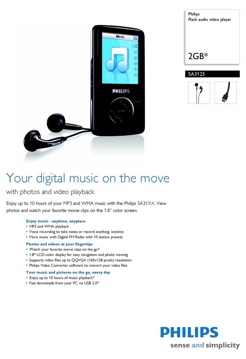 Philips SA3125 - 2 GB User manual