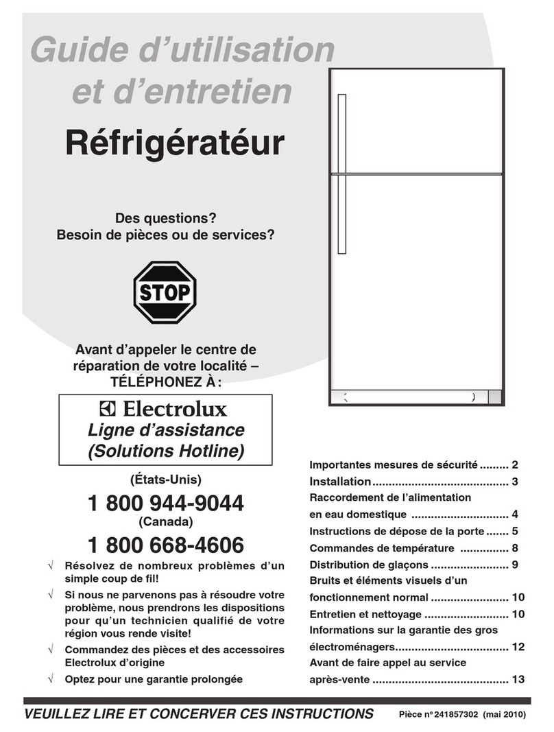 Frigidaire FRT21HS8KS - 21CF T/M SS PROHNDL GLS RH Onl Service manual Frigidaire FRT21HS8KS - 21CF T/M SS PROHNDL GLS RH Onl Service manual