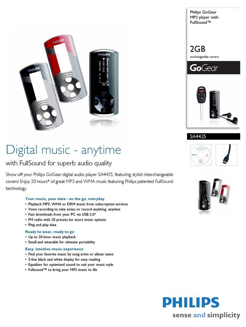 Philips GoGear SA4425 User manual