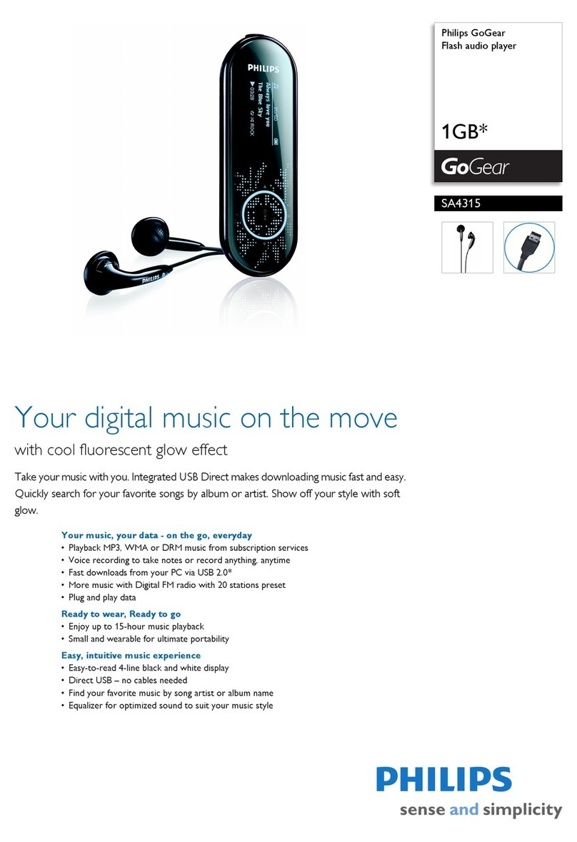 Philips GoGear SA4315 User manual