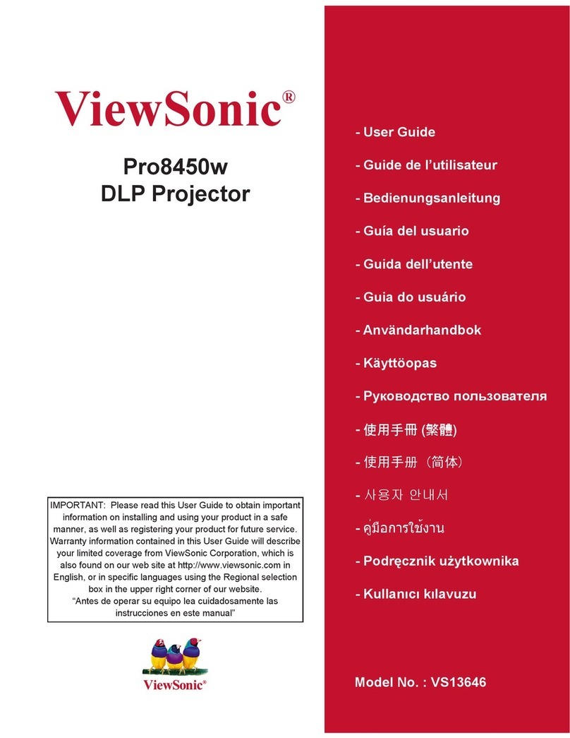 ViewSonic PRO8450W VS13646 User manual