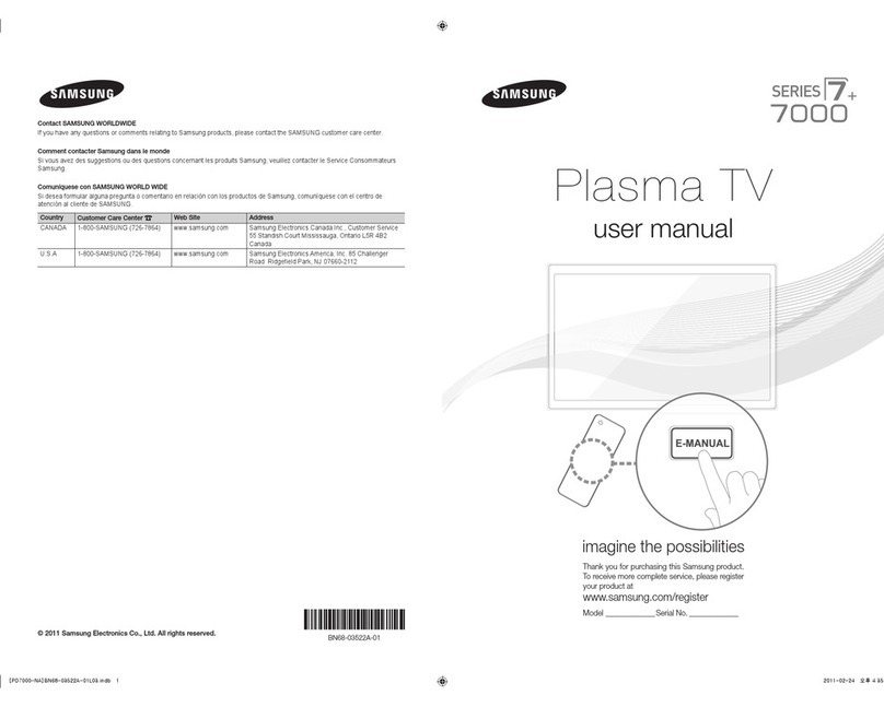 Samsung PN59D7000FF User manual