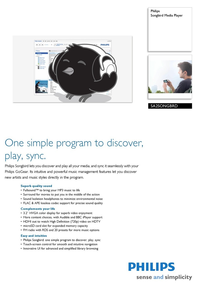 Philips Songbird SA2SONGBRD User manual